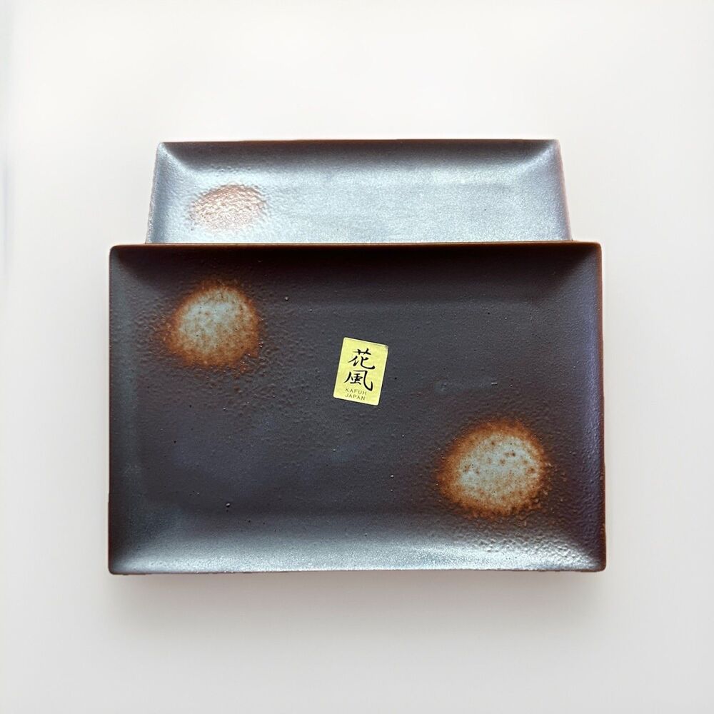Set of 2 Sushi Plates Kafuh Japan - 6 1/4" x 4 1/4" - Never Used - VHTF
